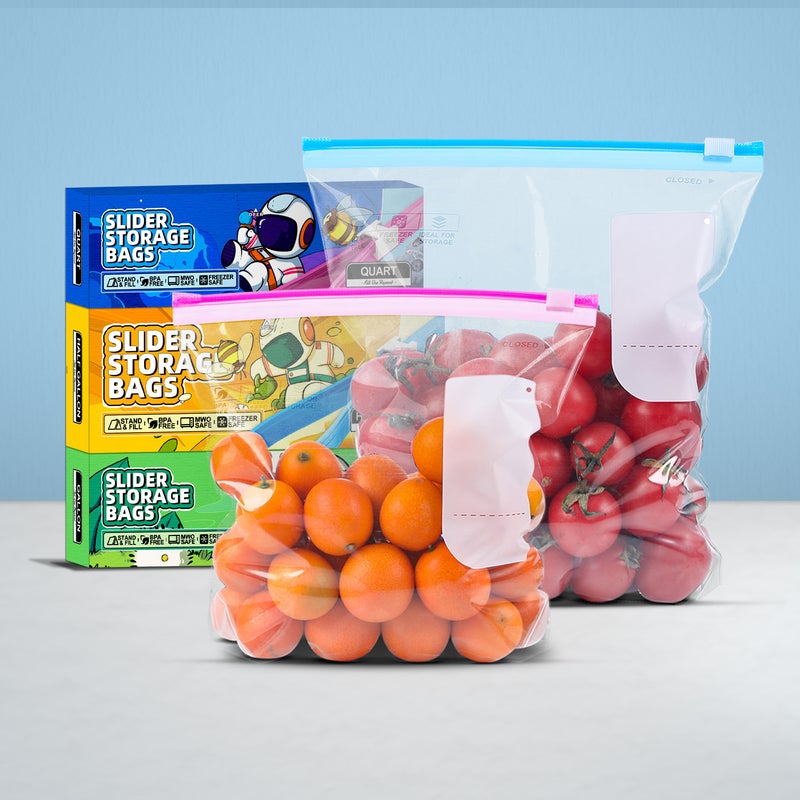 Food Grade Sealed Bag Food Self-Sealing Food Grade Food Preservation Bag Household Zipper Sliding Lock Refrigerator Storage Bag - Image 2