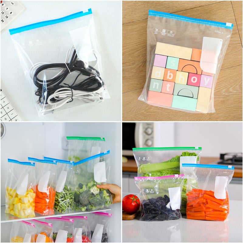 Food Grade Sealed Bag Food Self-Sealing Food Grade Food Preservation Bag Household Zipper Sliding Lock Refrigerator Storage Bag - Image 4