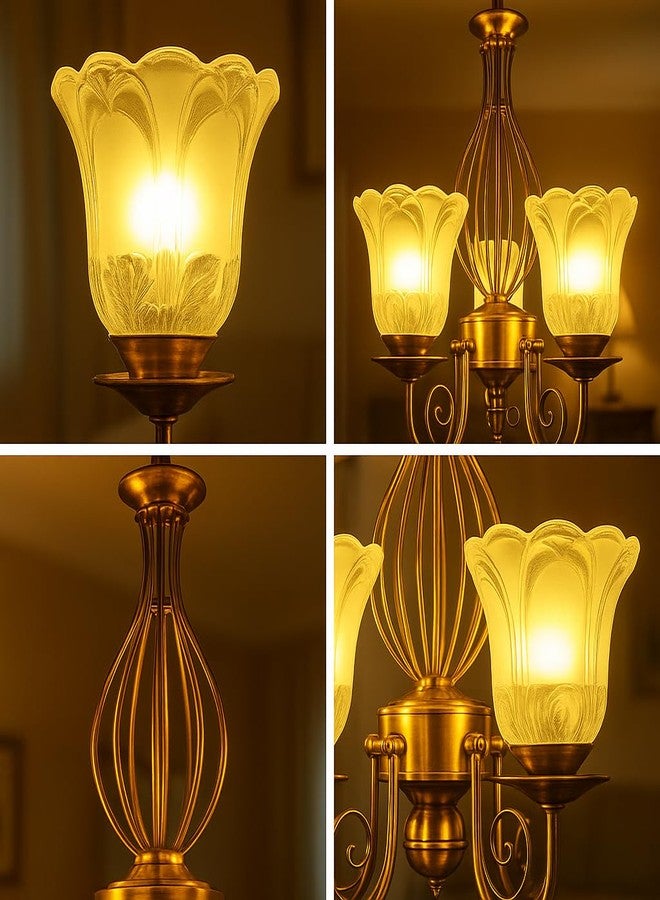 Fioca Stylish Ceiling Light Antique Design Brass Five 5 Lamp Chandelier Jhoomer, Pendant, Ceiling Light Lamp(Ac) - Image 3