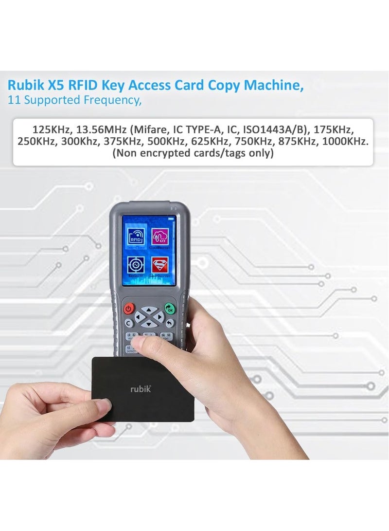 Rubik آلة نسخ بطاقة الوصول RFID X5 (نسخة واي فاي) لـ 125KHz، ميفير، نوع IC-A، IC، 13.56MHz - Image 2
