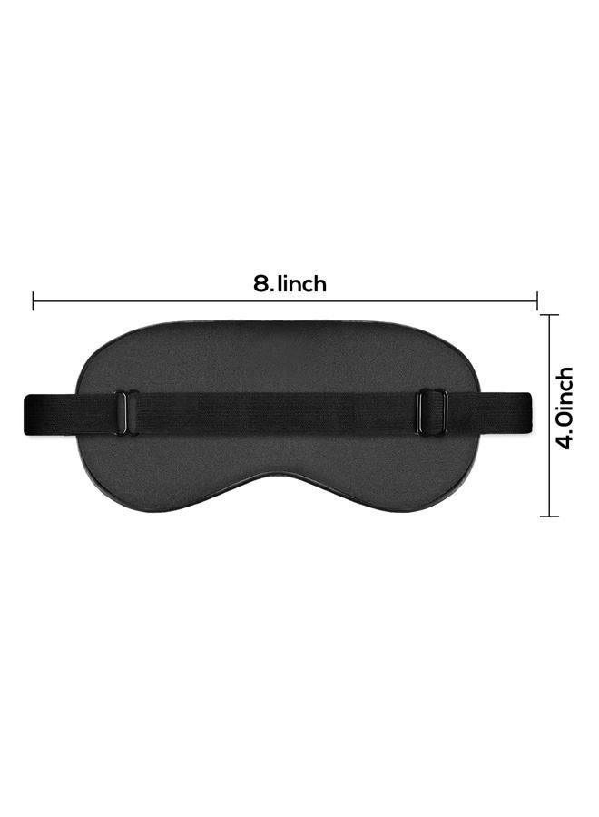 Ukissim Silk Sleep Mask, Adjustable Soft Eye Cover for Comfortable Sleep & Naps, Pressure-Free, Machine Washable - Black - Image 4