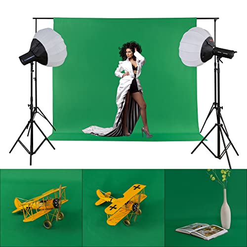 Joccun 7X10FT Green Backdrop Background for Photography,Polyester Backdrop Curtain Background Screen for Photography,Photoshoot,Video Recording,Studio(7X10ft,Green) - Image 4