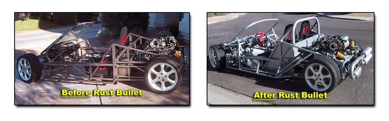 RUST BULLET طلاء مضاد للصدأ - رمادي معدني - 1 لتر - منخفض المركبات العضوية المتطايرة - طلاء مضاد للصدأ للسيارات والشاحنات، سهل التطبيق، مقاوم للأشعة فوق البنفسجية، لا حاجة لأساس، تشطيب متين - Image 3