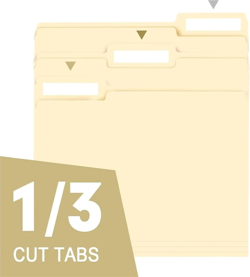 File Folders 150Pack 1/3 Cut Tab File Folders Letter Size for Easy Organizing and Storage - Image 3