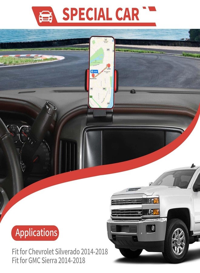 amayum Dashboard Cellphone Mount Mobile Phone Holder Phone Holder for Car Dashboard Interior Accessories Fit for Chevrolet Silverado/GMC/Sierra 2014-2018 - Image 5