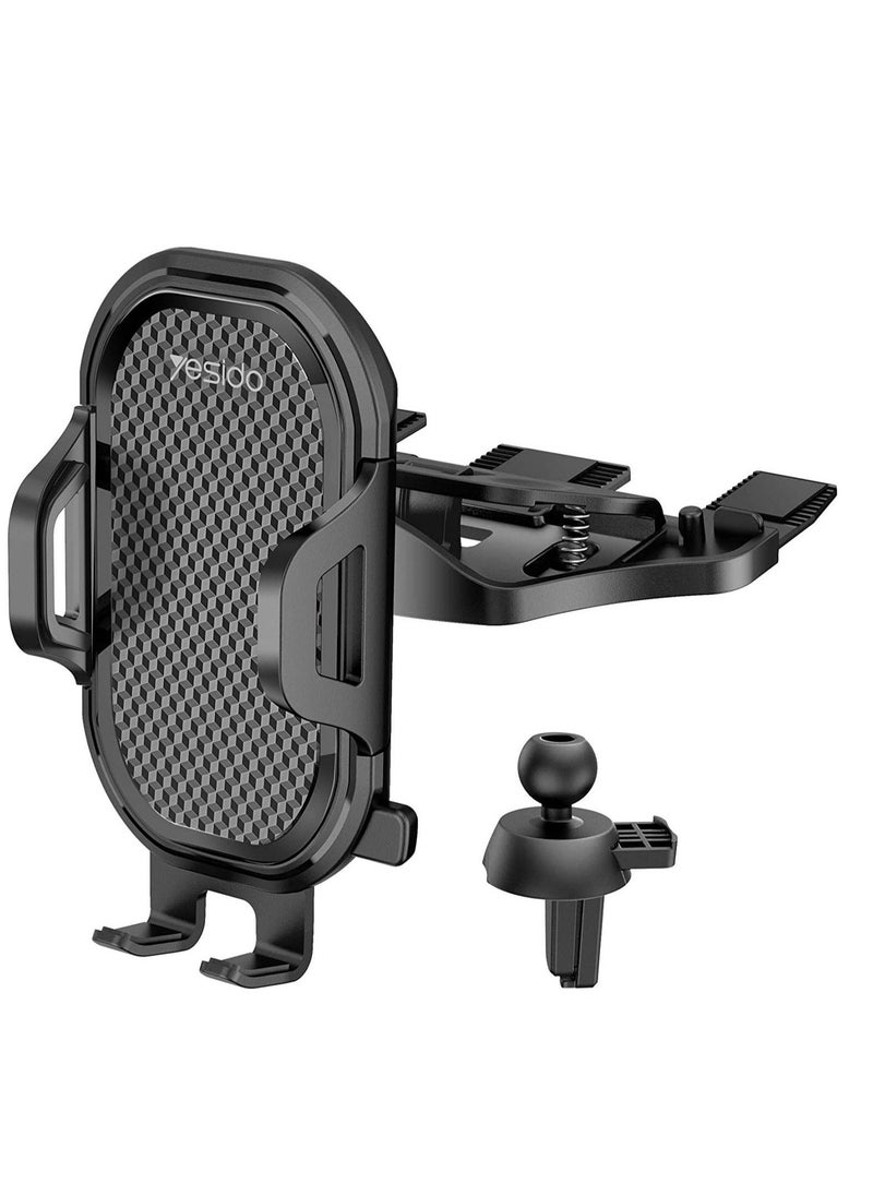 Yesido Universal Air Vent CD Slot Car Cell Phone Holder Compatible with iPhone 12/11Pro/Xs MAX/XR/8, Galaxy S20/S10+/S9 - Image 1