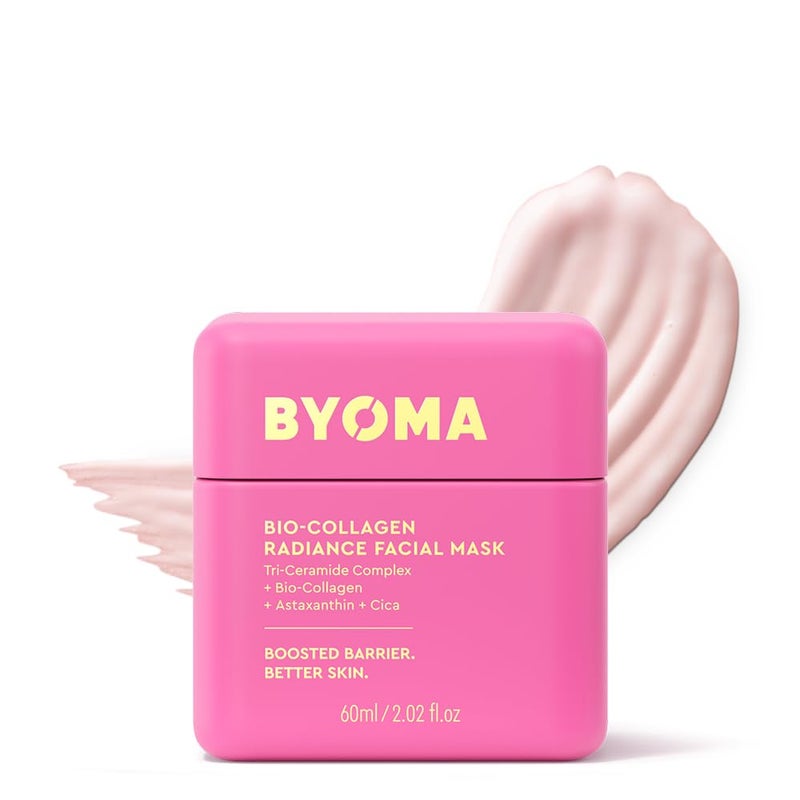 BYOMA قناع الوجه بايونا بيو كولاجين راديانس - قناع سائل متحول لبشرة زجاجية - إشراقة فورية، تحسين مرئي في المرونة، يقلل من ظهور التجاعيد - سيكا وسيراميدات، 60 مل - Image 1