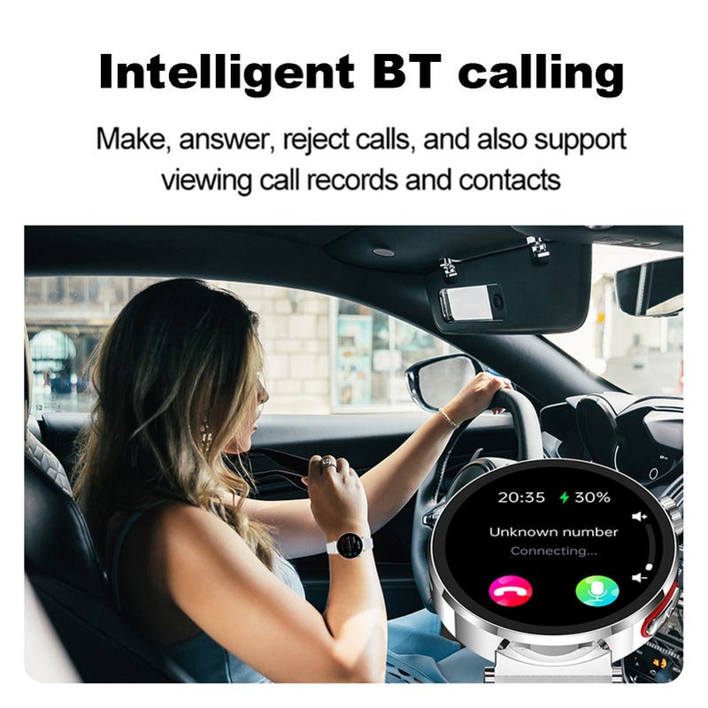 Smart Watch 1.27-inch 360*360 High-Clear Screen Sports Health Monitoring Sleep Monitor Watch IP68 Waterproof BT5.2 S0S Emergency Call Function Long Usage Time Multi-sport Modes for Women Health Monitor Watch - Image 4