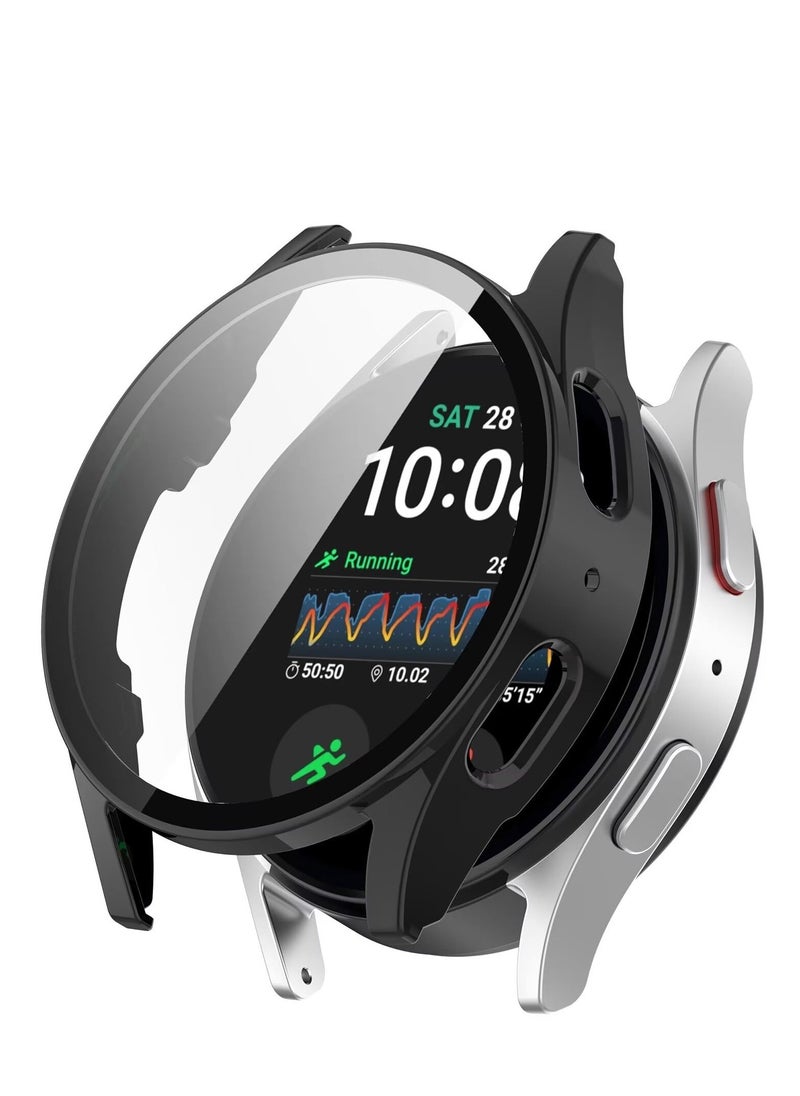 Generic - Case for Samsung Galaxy Watch 7 44mm Hard PC Case + Screen Protector Protective Cover Full Coverage Shockproof (Black) - Image 1