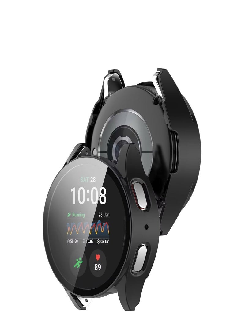 Generic - Case for Samsung Galaxy Watch 7 44mm Hard PC Case + Screen Protector Protective Cover Full Coverage Shockproof (Black) - Image 1