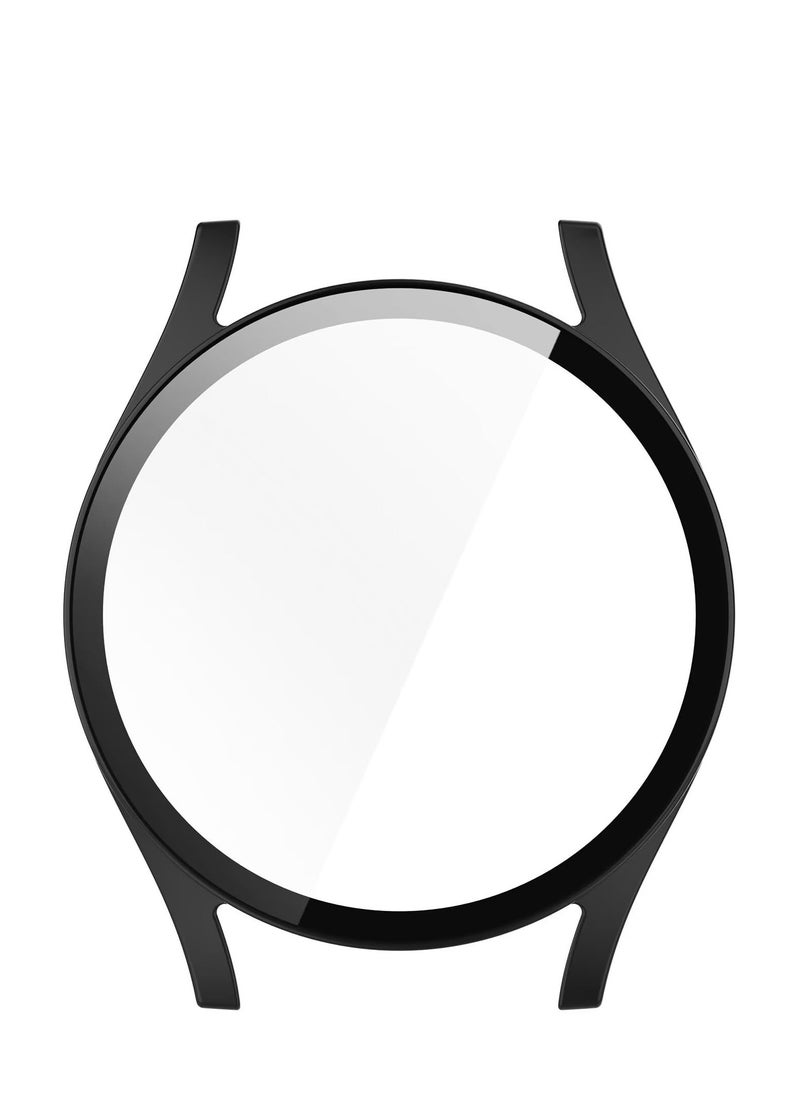 Generic - Case for Samsung Galaxy Watch 7 44mm Hard PC Case + Screen Protector Protective Cover Full Coverage Shockproof (Black) - Image 1