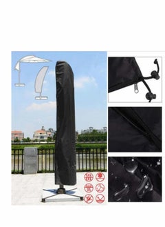 Captaintech Umbrella Cover Patio Umbrella Cover, Heavy Duty 420D Oxford Fabric Offset Umbrella Cover, Waterproof Rip Proof with Zip (280x30x81/ 45cm), for 9-11 feet Garden Outdoor Cantilever Umbrellas 