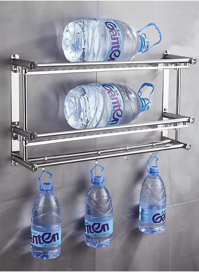 Joshberg 3-Layer BathroomTowel Holder Wall Mount Rack Heavy Duty Shelf Shower  - Image 1