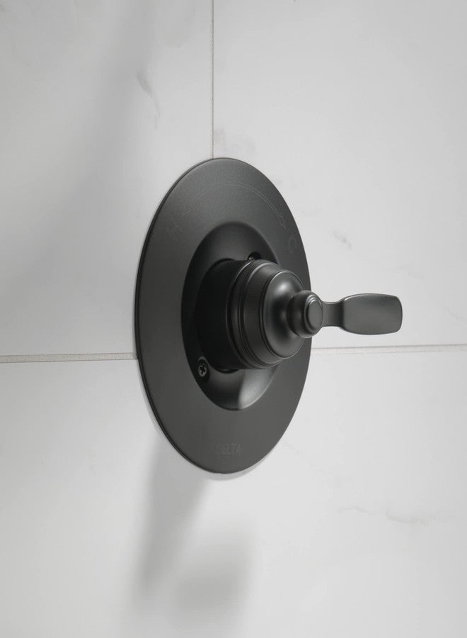 Delta Woodhurst 14 Series Single-Function Valve Trim Kit, Matte Black Handle Set for Shower Faucet System, Matte Black T14032-BL (Valve Not Included) - Image 2