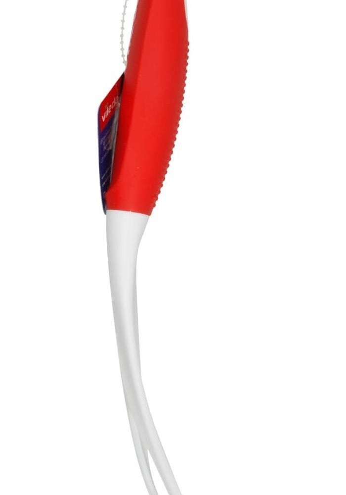 Vileda Window Squeegee, Flexible, Non-Slip Grip, Ergonomic Handle, White & Red, 3.6 x 24 x 26.7 cm - Image 3