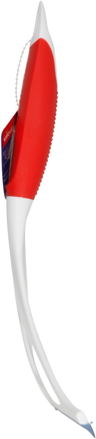 Vileda Window Squeegee, Flexible, Non-Slip Grip, Ergonomic Handle, White & Red, 3.6 x 24 x 26.7 cm - Image 3