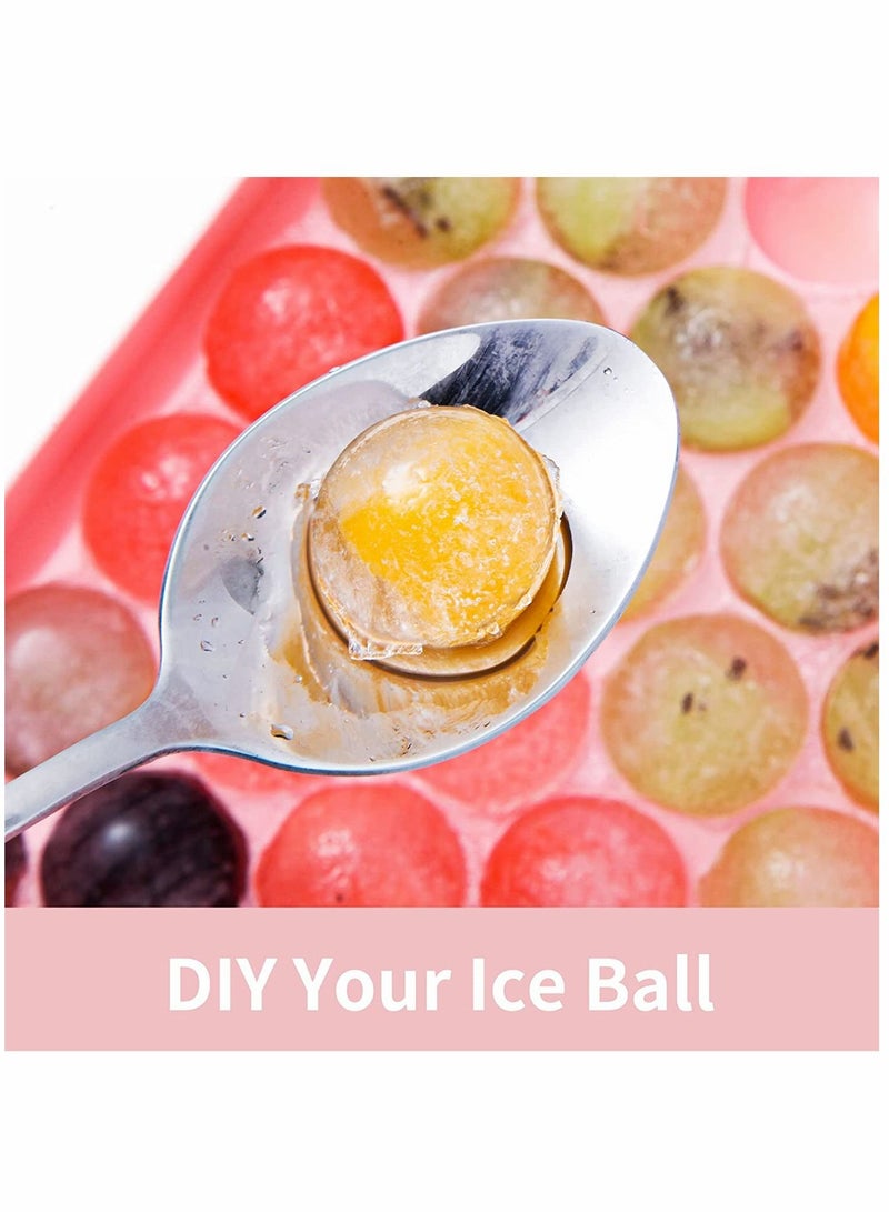 SYOSI Ice Cube Trays For Freezer 2 Set Ice Ball Maker Mold Mini circle Round Ice Cube Mold with Lid Making 66 pcs for Tea Coffee Trays - Image 5