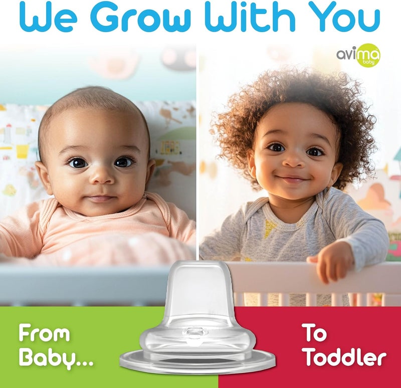 Avima Baby Silicone Sippy Cup Nipple Spouts Set of 2 - Image 5
