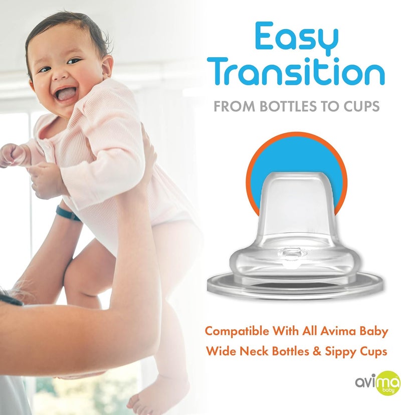 Avima Baby Silicone Sippy Cup Nipple Spouts Set of 2 - Image 4