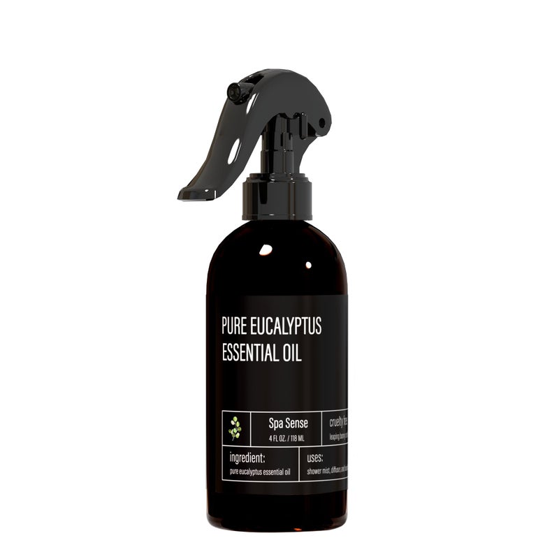 spa sense Spa Sense Pure Eucalyptus Oil Shower Mist and Steam Room Spray - Room Spray and Eucalyptus Spray for Shower - Premium Aromatherapy Eucalyptus Essential Oil Spray - 4 Ounce  - Image 1