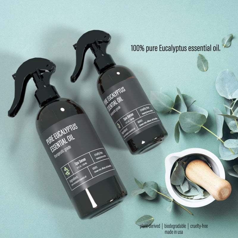spa sense Spa Sense Pure Eucalyptus Oil Shower Mist and Steam Room Spray - Room Spray and Eucalyptus Spray for Shower - Premium Aromatherapy Eucalyptus Essential Oil Spray - 4 Ounce  - Image 2