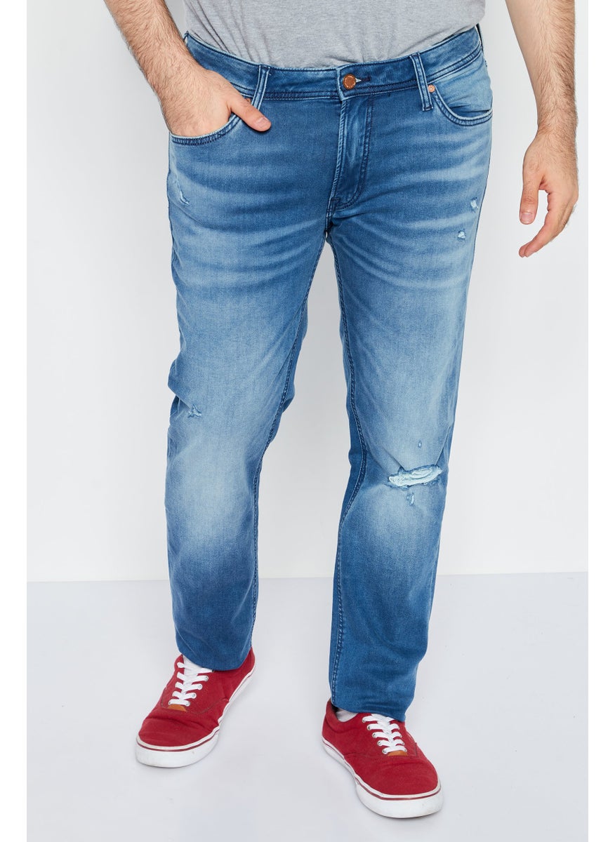 Jack Jones بنطلون جينز رجالي ضيق قابل للتمدد وقابل للغسل، أزرق  - Image 1