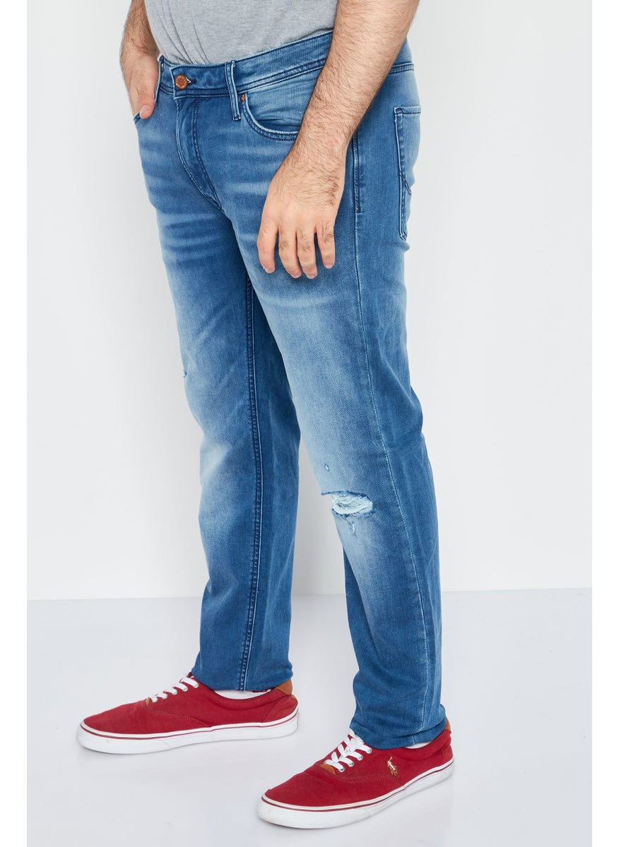 Jack Jones بنطلون جينز رجالي ضيق قابل للتمدد وقابل للغسل، أزرق  - Image 2