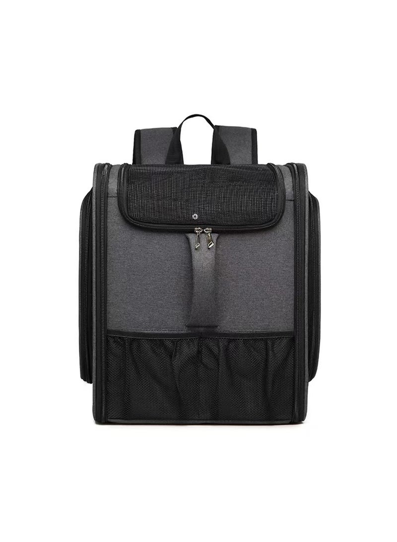 LIMOS Pet Backpack Cat Carrier Extra Large Expandable Airline Approved Dog Carrier for Small Dogs and Cats  - Image 2