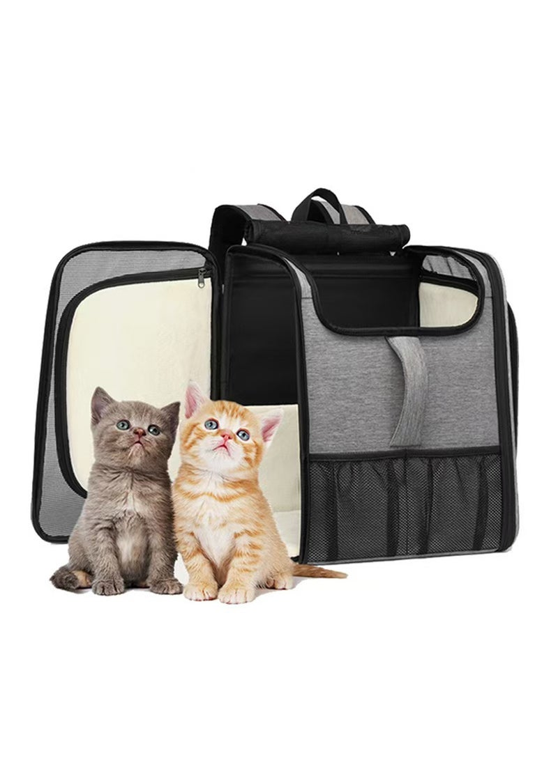 LIMOS Pet Backpack Cat Carrier Extra Large Expandable Airline Approved Dog Carrier for Small Dogs and Cats  - Image 3