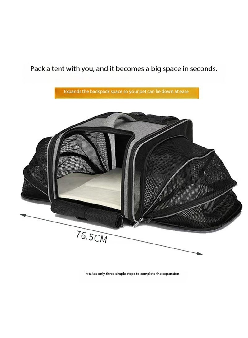 LIMOS Pet Backpack Cat Carrier Extra Large Expandable Airline Approved Dog Carrier for Small Dogs and Cats  - Image 5