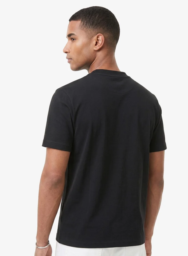 لاكوست Regular Fit Jacquard Neck Stretch T-Shirt
