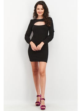 BB Dakota by Steve Madden Women Ribbed Bodycon Dress, Black  - Image 4