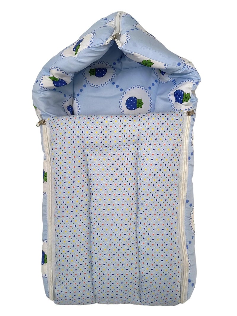 MY BABY My Baby New Born Baby Bed Sleeping Bag Cotton Baby Bedding Unisex Baby Sleeping Bed Blue - Image 1