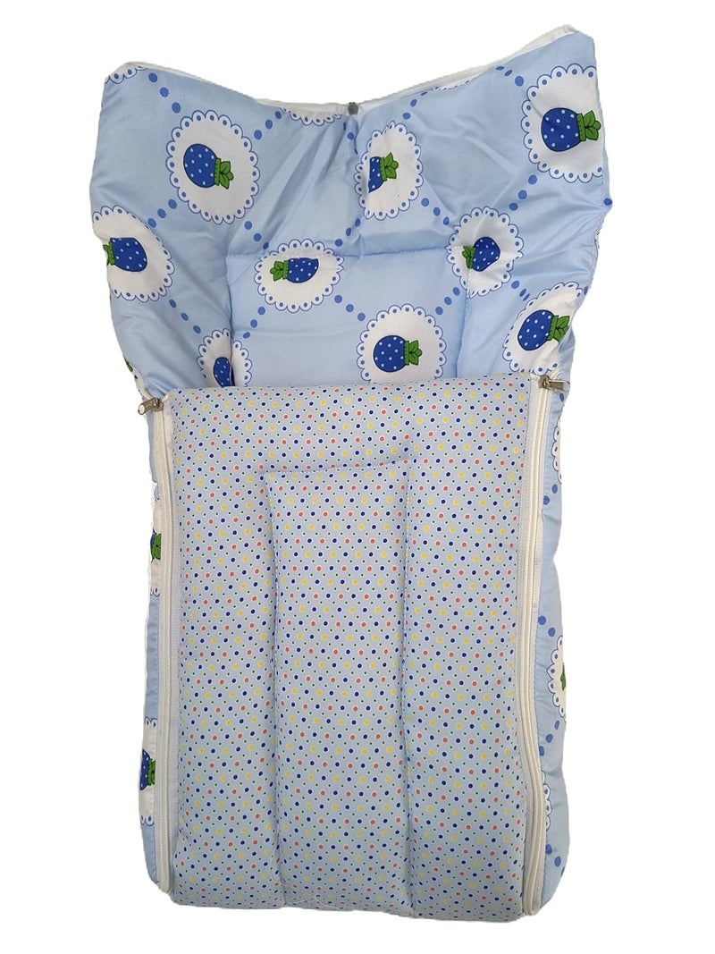 MY BABY My Baby New Born Baby Bed Sleeping Bag Cotton Baby Bedding Unisex Baby Sleeping Bed Blue - Image 2