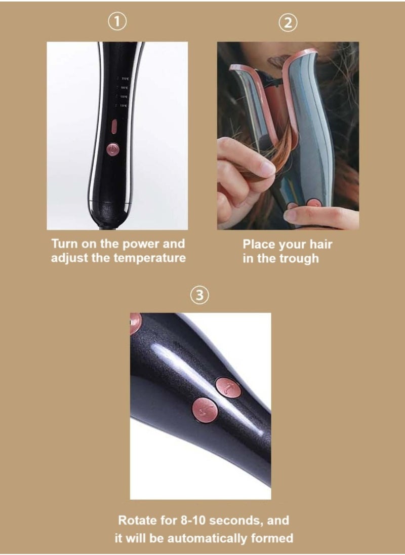JOY CARE - Ceramic Hair Curler Black/Rose Gold - Image 1