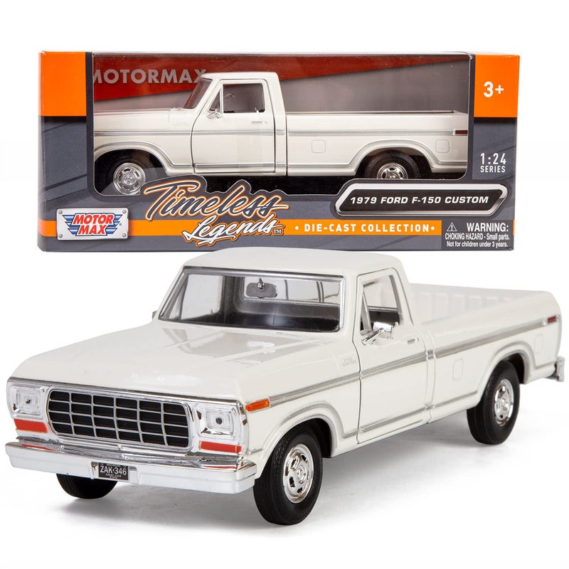 Motormax 1979 Ford F150 Pickup Classic F150 Pick Up Truck 124 Diecast Collectible Model Car White 79346 All Star Toys Exclusive