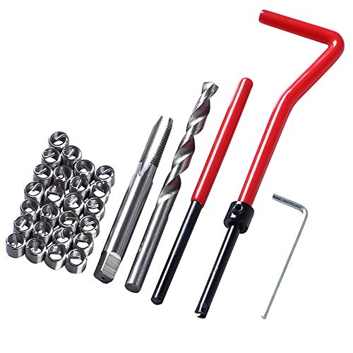 Fongmore 30 PCS Stainless Steel Thread Repair Kit M6x1.0mm Metric Thread Repair Insert Kit Compatible Hand Tool Set for Auto Repairing - Image 1