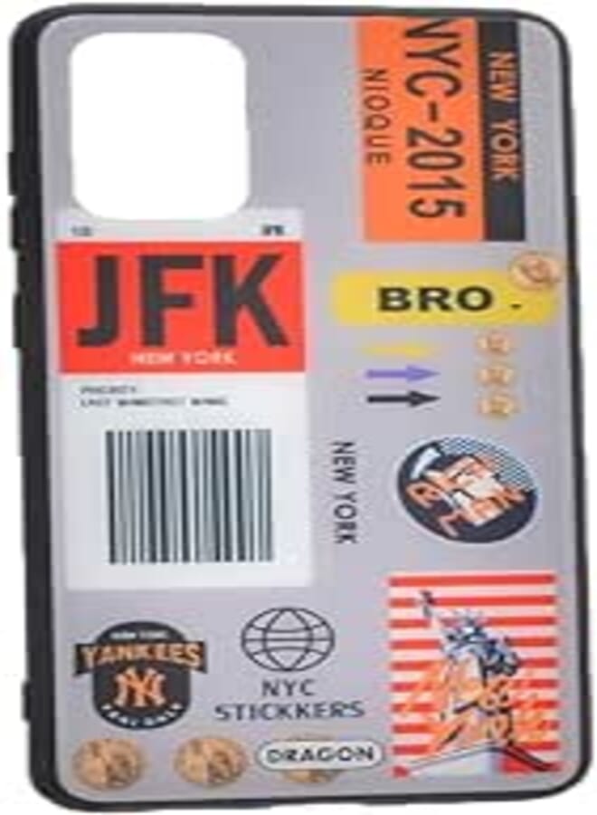 Generic Plastic Creative Back Phone Protection Case Print Design With Silicone Safety Edges And Glass Back For Samsung Galaxy S11 / S20 Plus - Multi Color