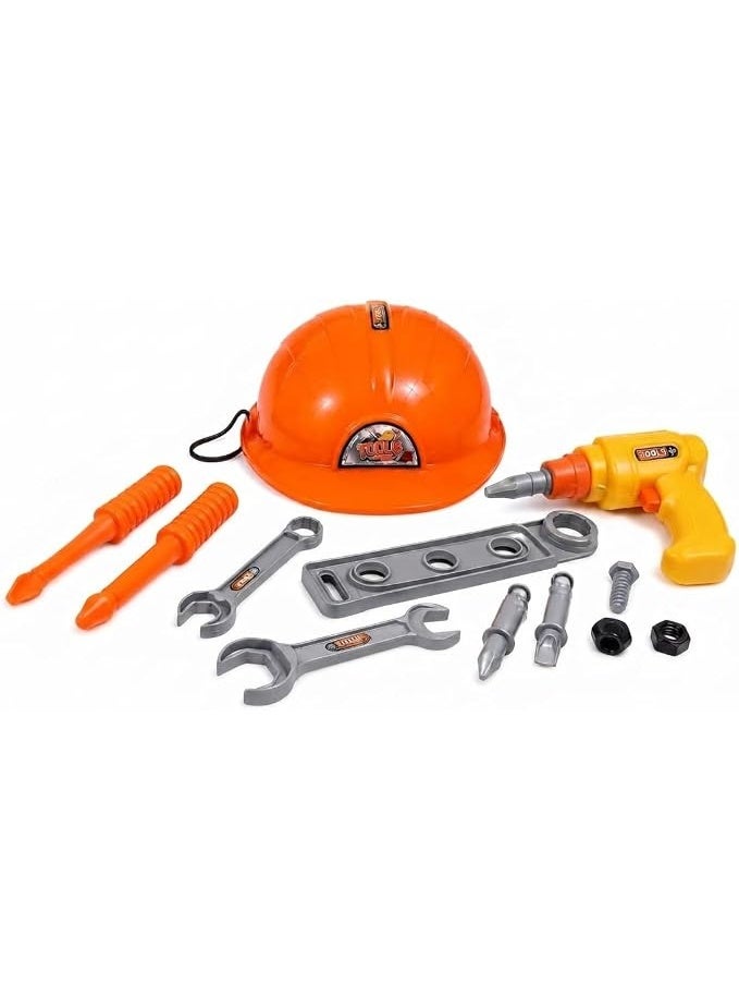 1st Choice First Choice Kids Construction Tool Set, Safety Helmet, Toy Electric Drill and Hammers for Boys and Girls, Educational DIY Learning Toys - Image 2