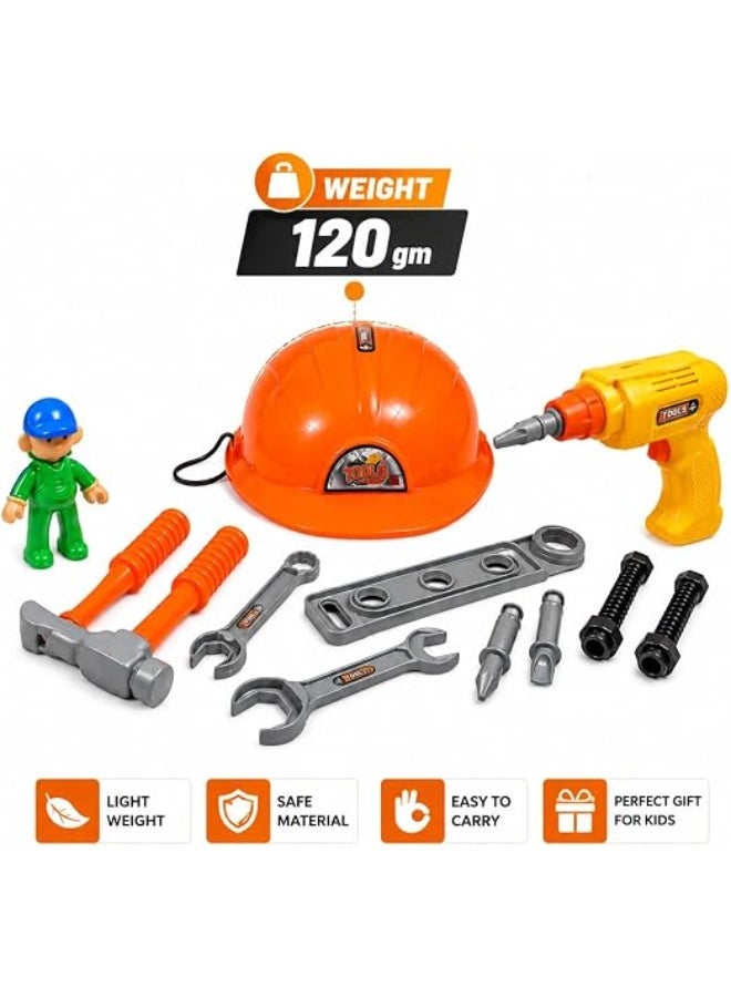 1st Choice First Choice Kids Construction Tool Set, Safety Helmet, Toy Electric Drill and Hammers for Boys and Girls, Educational DIY Learning Toys - Image 4