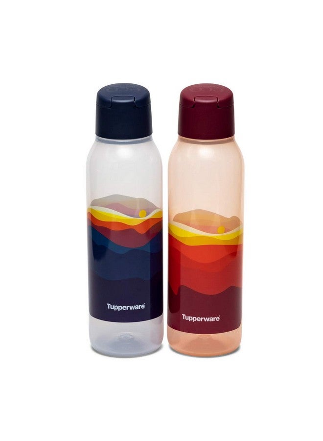 توبروير زجاجة بلاستيكية من توبروير، 750 مل، مجموعة من قطعتين، أحمر، أزرق - Image 1