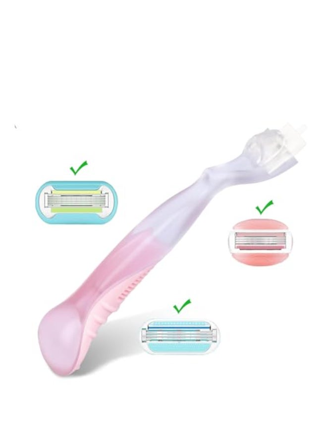 VANEST Replacement Handle Compatible with Gillette Venus Comfort Glide Razor Handle Nonslip Ergonomic Handles for Women Pink - Image 3