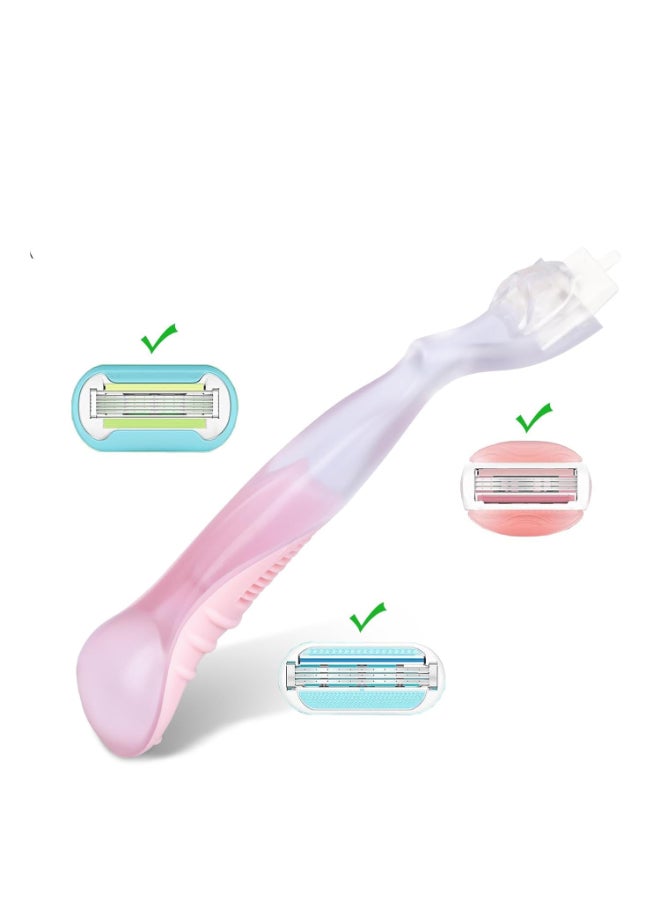 VANEST Replacement Handle Compatible with Gillette Venus Comfort Glide Razor Handle Nonslip Ergonomic Handles for Women Pink - Image 4