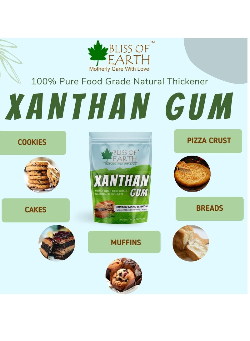 Bliss of Earth Xanthan Gum Powder 100% Pure Food Grade Natural Thickener Gluten Free, Keto Friendly, Vegan 907GM - Image 2