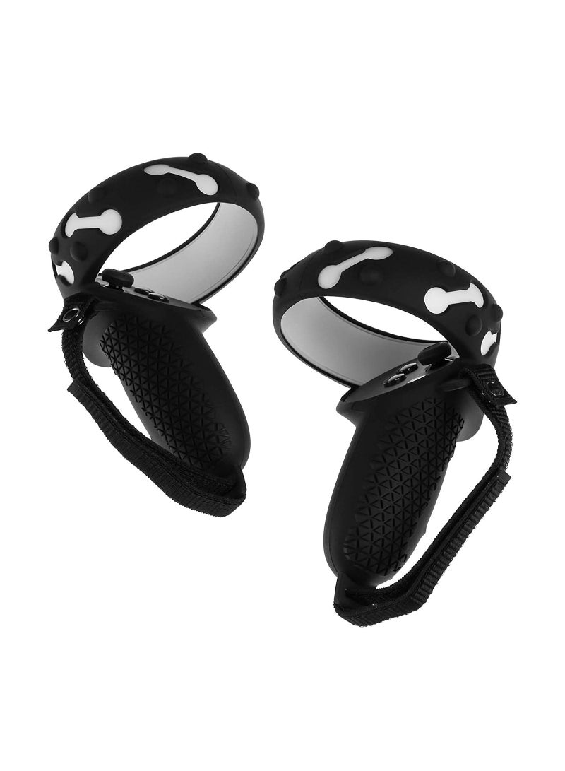 Y&D Compatible for Quest 2 Touch Controller Full Grip Cover Caps Protective Silicone Sleeve with Hand Strap Meta Headset - Image 1