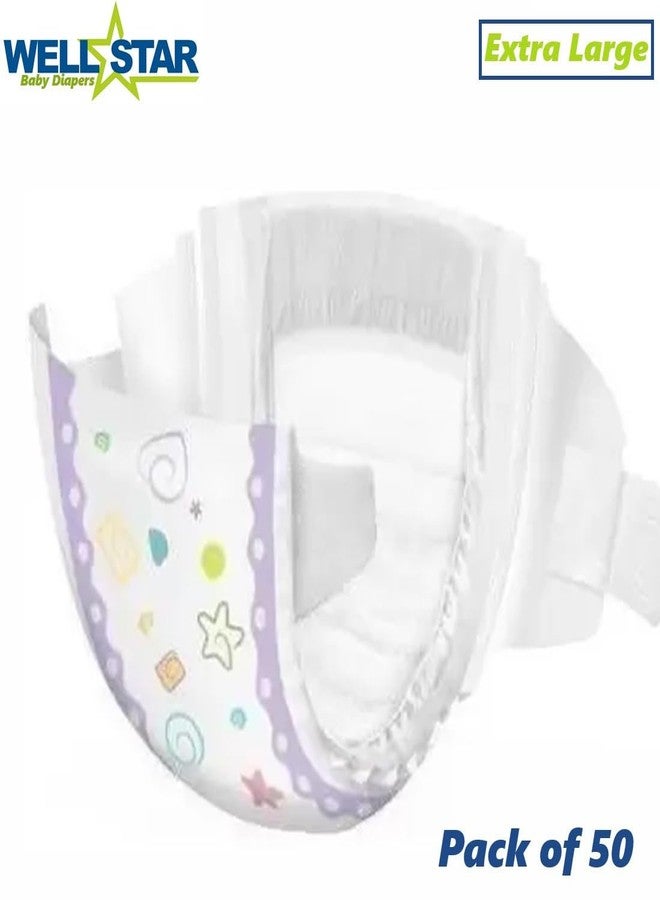 WELLSTAR Super Soft Baby Diaper (Open Tape) with High Absorb Technology Extra Large (XL - 50 Units) - Image 2