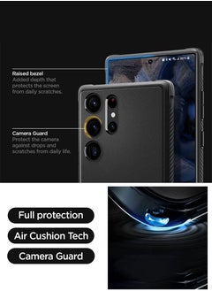 Spigen غطاء حماية متين لهاتف سامسونج جالاكسي S23 الترا بأنسجة من ألياف الكربون - أسود مطفي  - Image 5