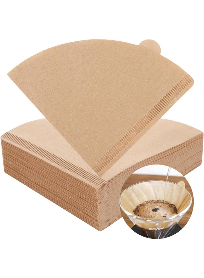 Kawkab Coffee Filter, Size 02 Cone Coffee Filters Disposable, 100 Count Unbleached Natural Paper Filters 2-4 Cup, 2 Cone For Pour Over and Drip Coffee Maker(100) - Image 1