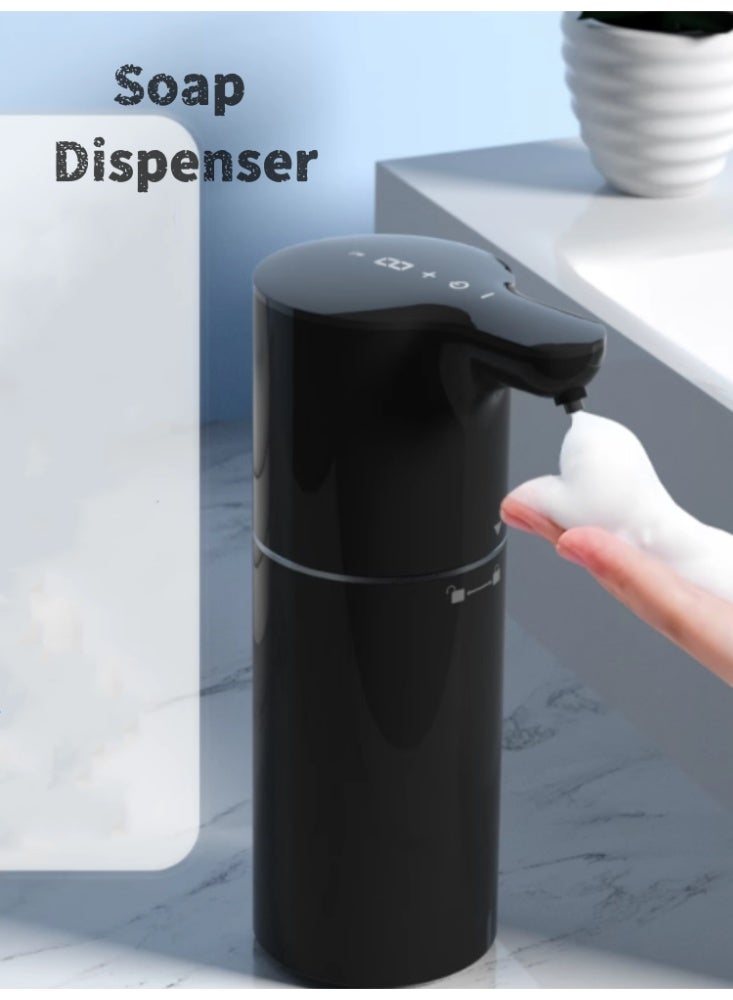 Intelligent Induction Automatic Hand Soap Dispenser, Household Wall Mounted Soap Dispenser Obsidian Black Foam - Image 1