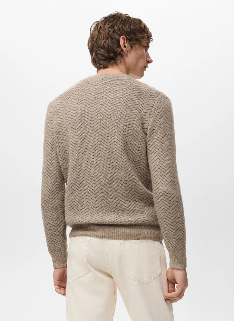 مانجو مان Knit striped sweater